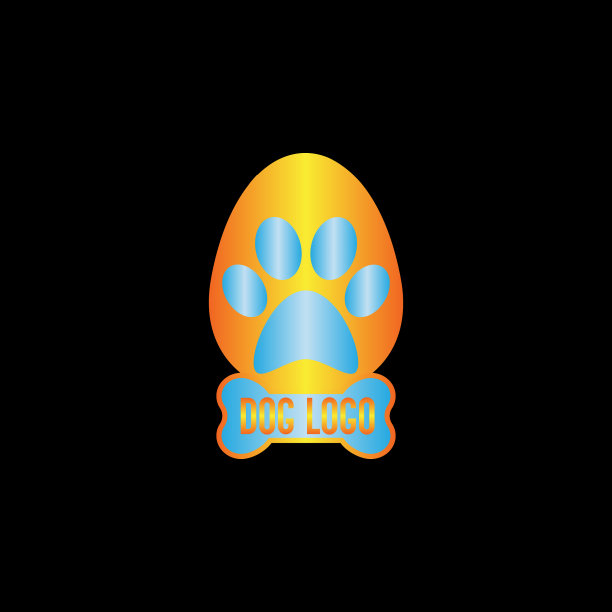 创意多彩的爪子标志设计图片下载