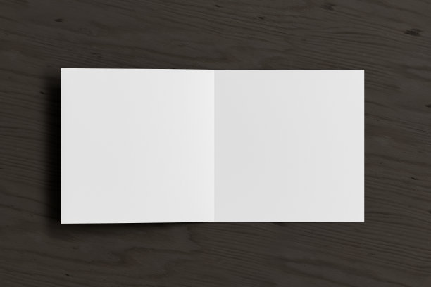 空白方页传单封面。双折页或半折页小册子与剪切路径隔离。图片下载