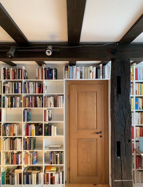 半木房子里的图书馆图片下载