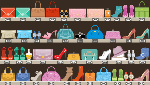 时装店精品包和饰品图片下载