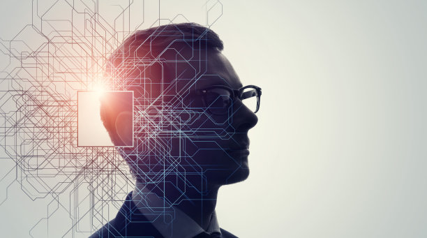 AI(人工智能)概念。深度学习。电子电路。图片下载