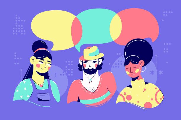 年轻的非裔美国亚裔女性和男性演讲图片下载