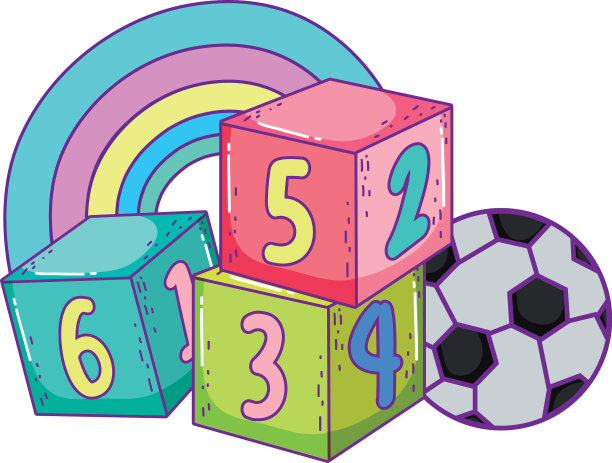玩具方块积木足球卡通图片下载