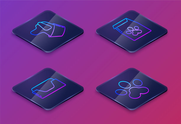 设宠物狗粮床袋等距线图片下载