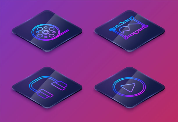 设置耳机等距线胶片卷轴图片图片下载