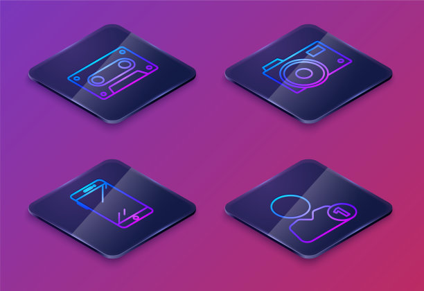 设置等距线复古盒式磁带图片下载