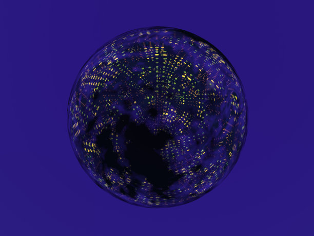 球体与天空的梦幻景观图片下载