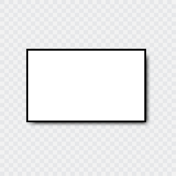 现实的电视屏幕上。现代液晶墙面板，LED类型。向量模型图片下载