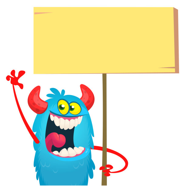 有趣的卡通怪物。向量万圣节插图。图片下载