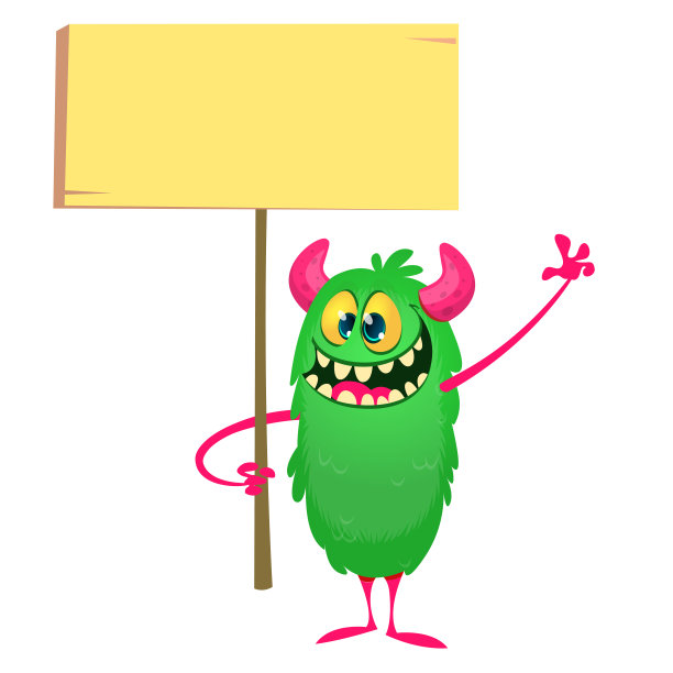 有趣的卡通怪物。向量万圣节插图。图片下载