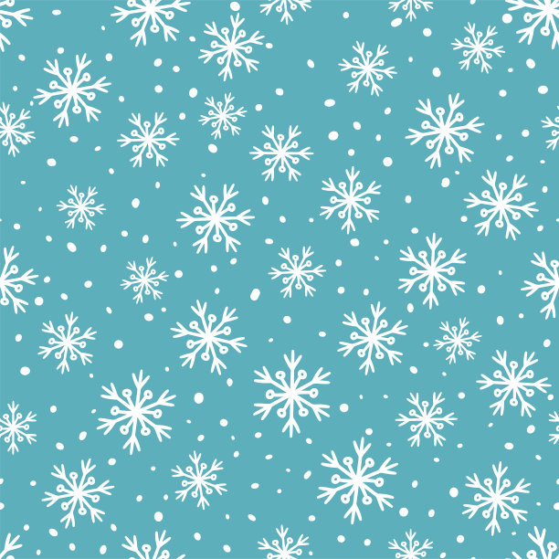 无缝图案与手绘雪湖蓝素材图片