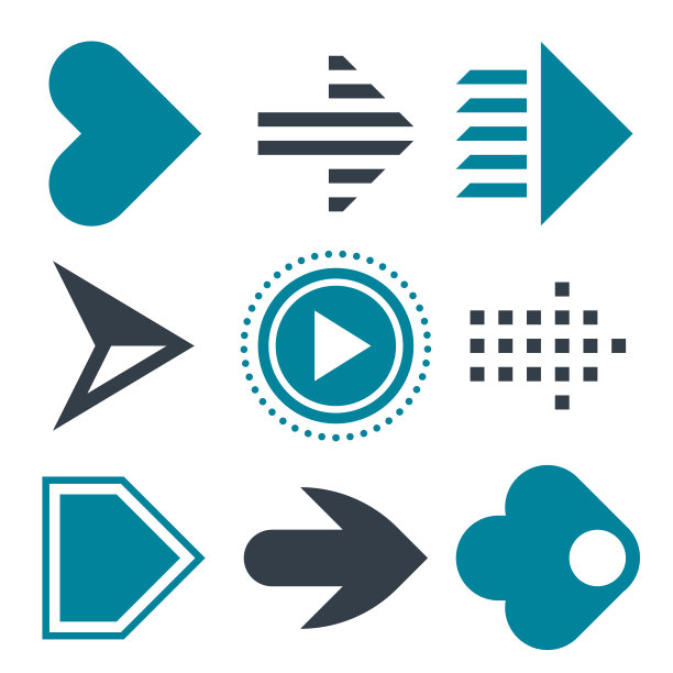 箭头图标集，向量集合。光标图片下载