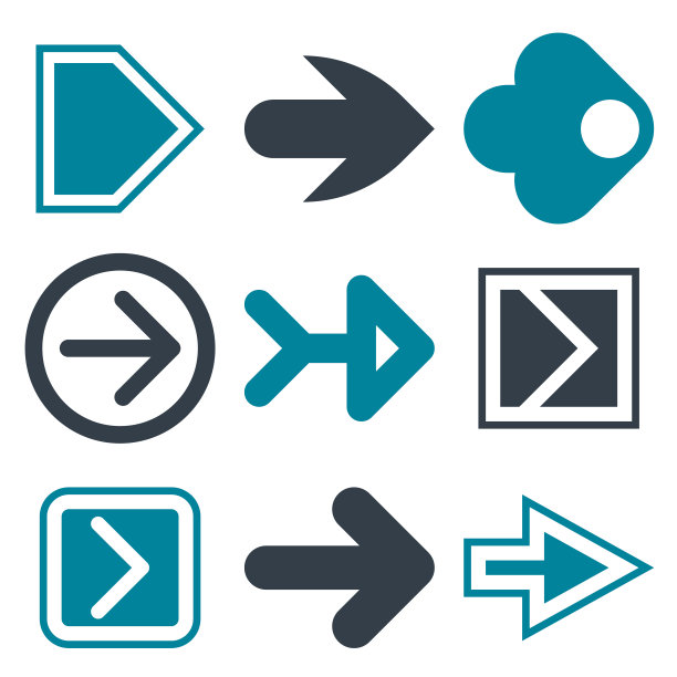 箭头图标集，向量集合。光标图片下载