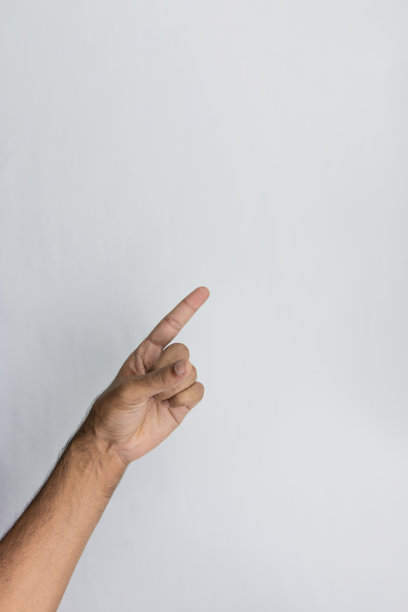 男性双手孤立于白色图片下载