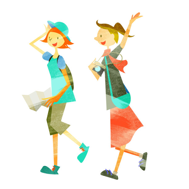 喜欢观光的女孩图片下载