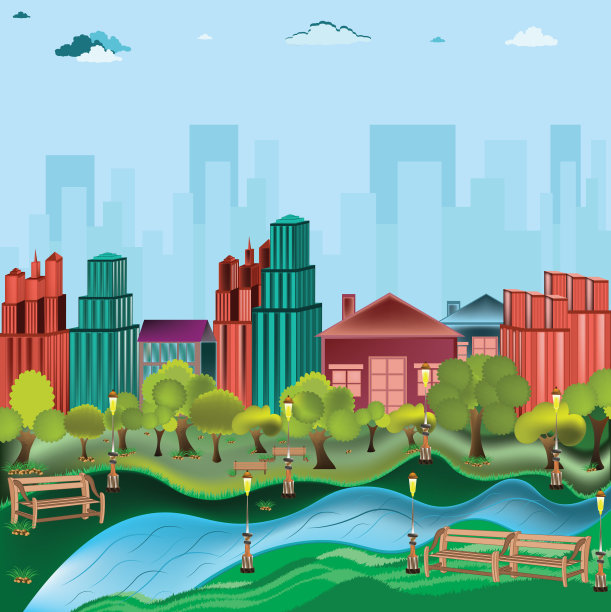 夏天城市公园图片下载