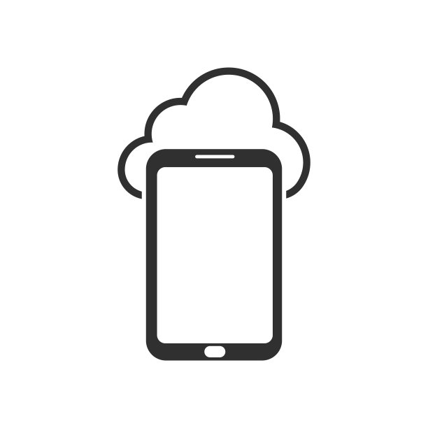 电话云图标孤立的白色背景。矢量插图。图片下载