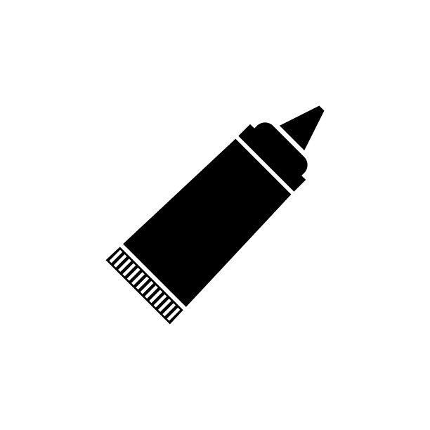 霜管容器，化妆品包装平面矢量图标图片下载