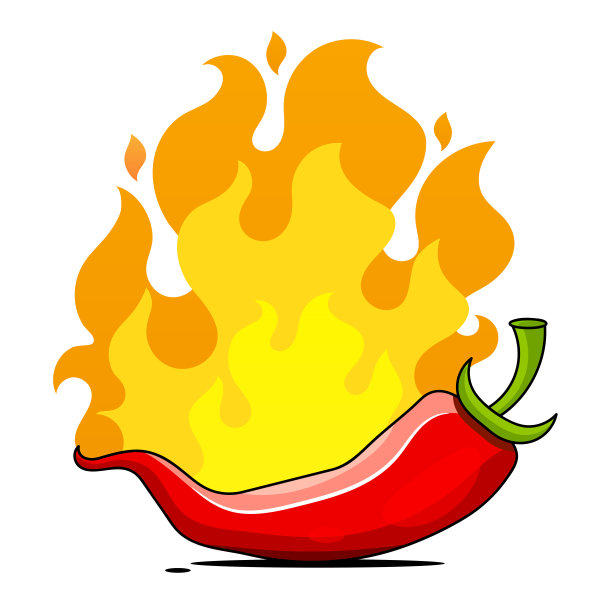 辣椒，矢量插图适合贺卡，海报图片下载