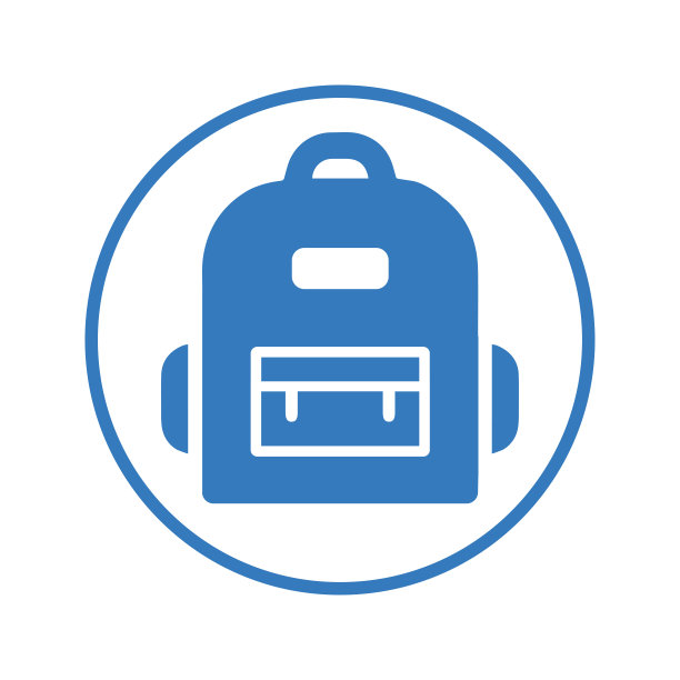 背包，露营，教育，旅行袋矢量图标图片下载