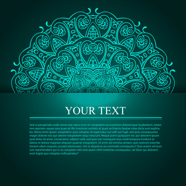 印度的老式圆形图案图片下载