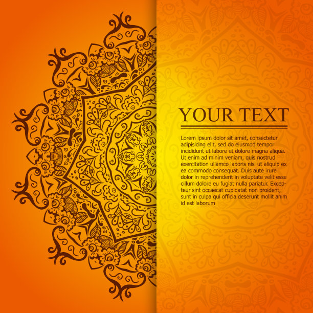 印度的老式圆形图案图片下载