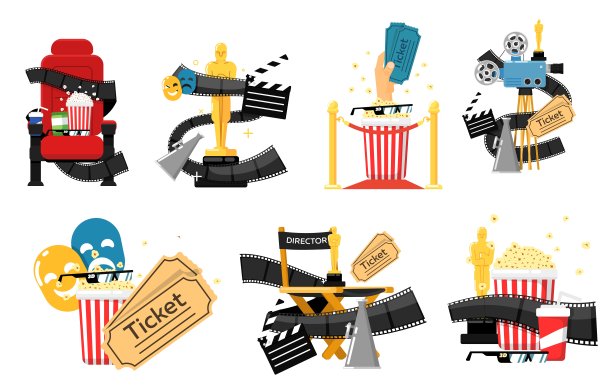 电影的标志。独立电影的标签图片下载