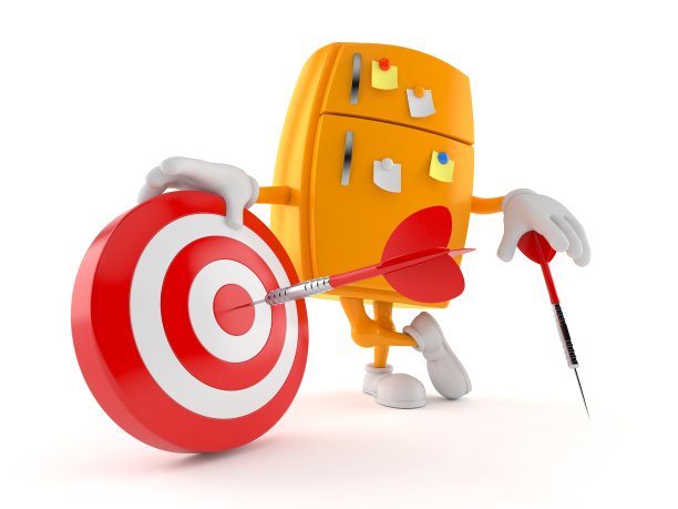 冰箱人物与靶心图片下载