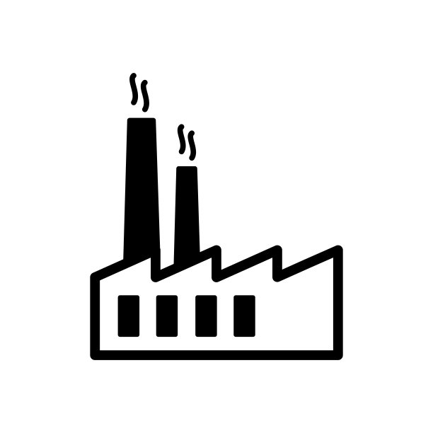 工厂图标设计矢量模板图片下载