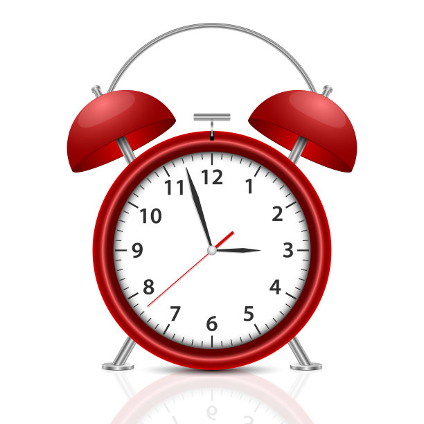 闹钟矢量设计插图孤立在白色背景上图片下载