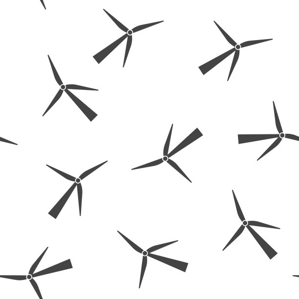 向量风车图标。电源发电机无缝模式上的白色背景。图片下载