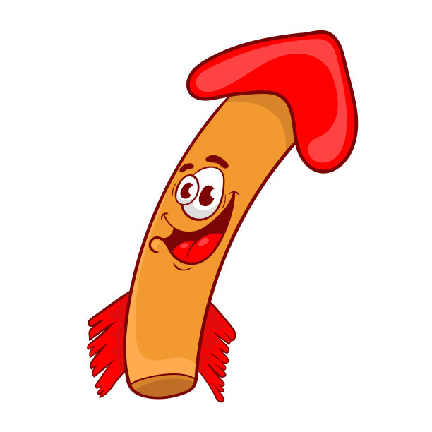 卡通搞笑箭头从弓，矢量插图图片下载