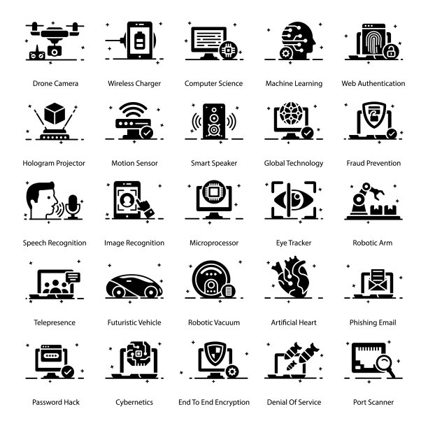 现代科技象形文字图标包图片下载