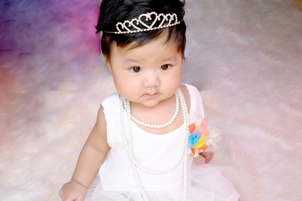 亚洲女婴的肖像。图片下载