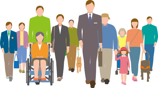 人们前进。老和年轻。男人和女人图片下载