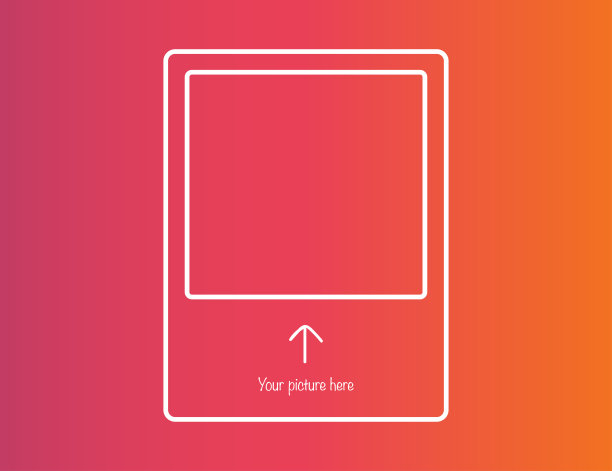 复古风格的相框。轮廓设计中有孤立的框架边框。图片空白模板。白色框架与箭头。透明背景。老式的相机风格。向量EPS 10。图片下载