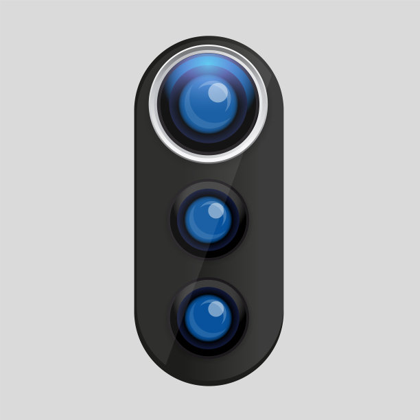 照片镜头图标蓝色图片下载