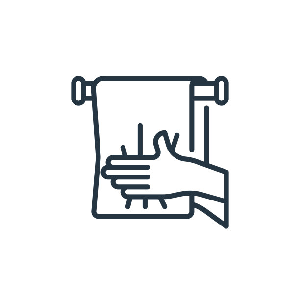 毛巾矢量图标。毛巾可编辑的中风。毛巾线性符号，用于网络和移动应用程序，标志，印刷媒体。细线说明。矢量孤立轮廓绘制。图片下载