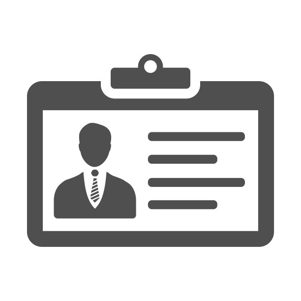 商业身份证灰色图标，用户，办公室身份证图片下载