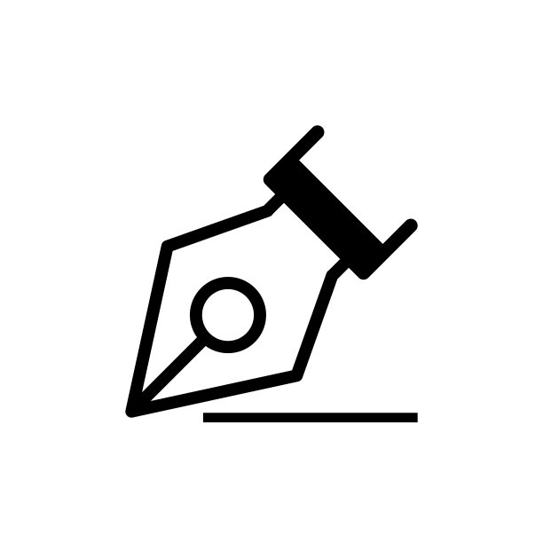 钢笔图标设计矢量模板图片下载