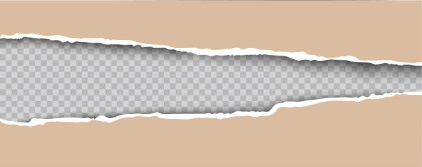 撕破的纸与撕破的边缘现实的矢量插图图片下载