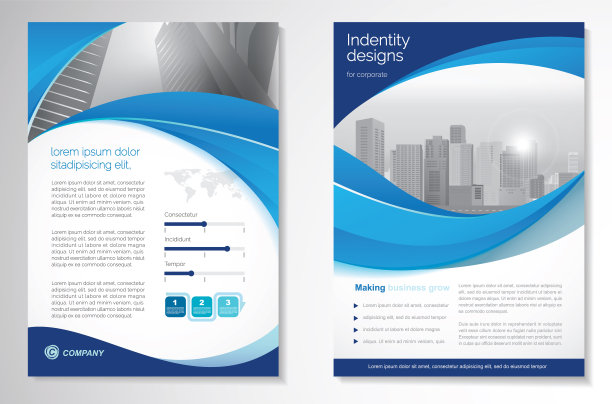 矢量宣传册传单设计布局模板图片下载