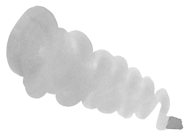 水彩中性灰色云状污渍。黑白水彩笔刷背景。图片下载
