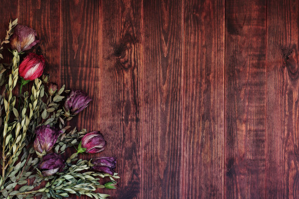 带有鲜花的复古拷贝空间图片下载