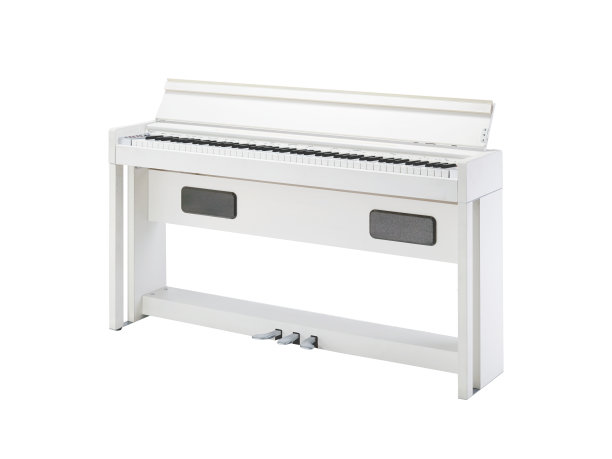 数字三角钢琴，电子钢琴，音乐仪器孤立的白色背景图片下载