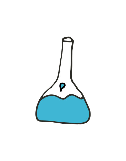 矢量手画烧瓶轮廓涂鸦图标。烧瓶素描插图打印，网页图片下载