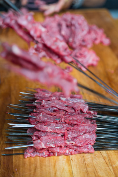 待炸的生肉串图片下载