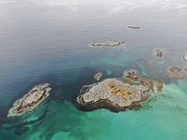 带有海滩的岩石海岸图片下载