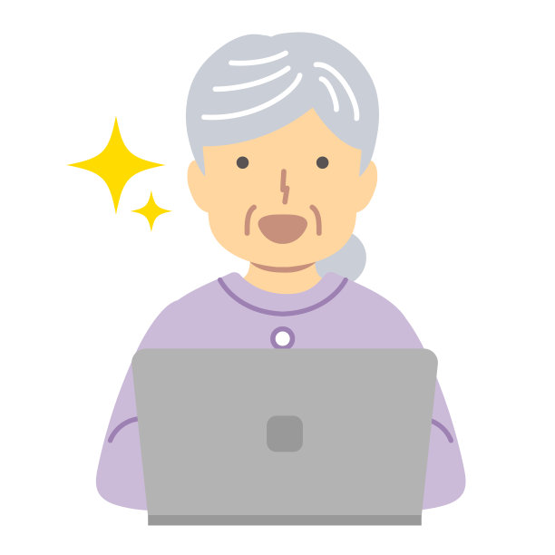 穿紫色衣服的资深女士/快乐图片下载