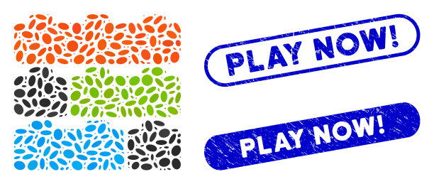 椭圆马赛克玩具构造砖与垃圾图片下载